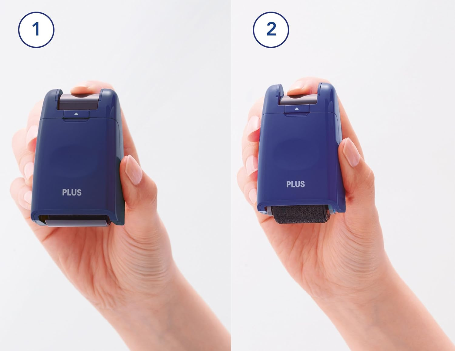 PLUS Japan, Guard-Your-Id Camouflage Roller Stamp in Green, 1 Piece Pack (1X 1 Stamp) image number 3