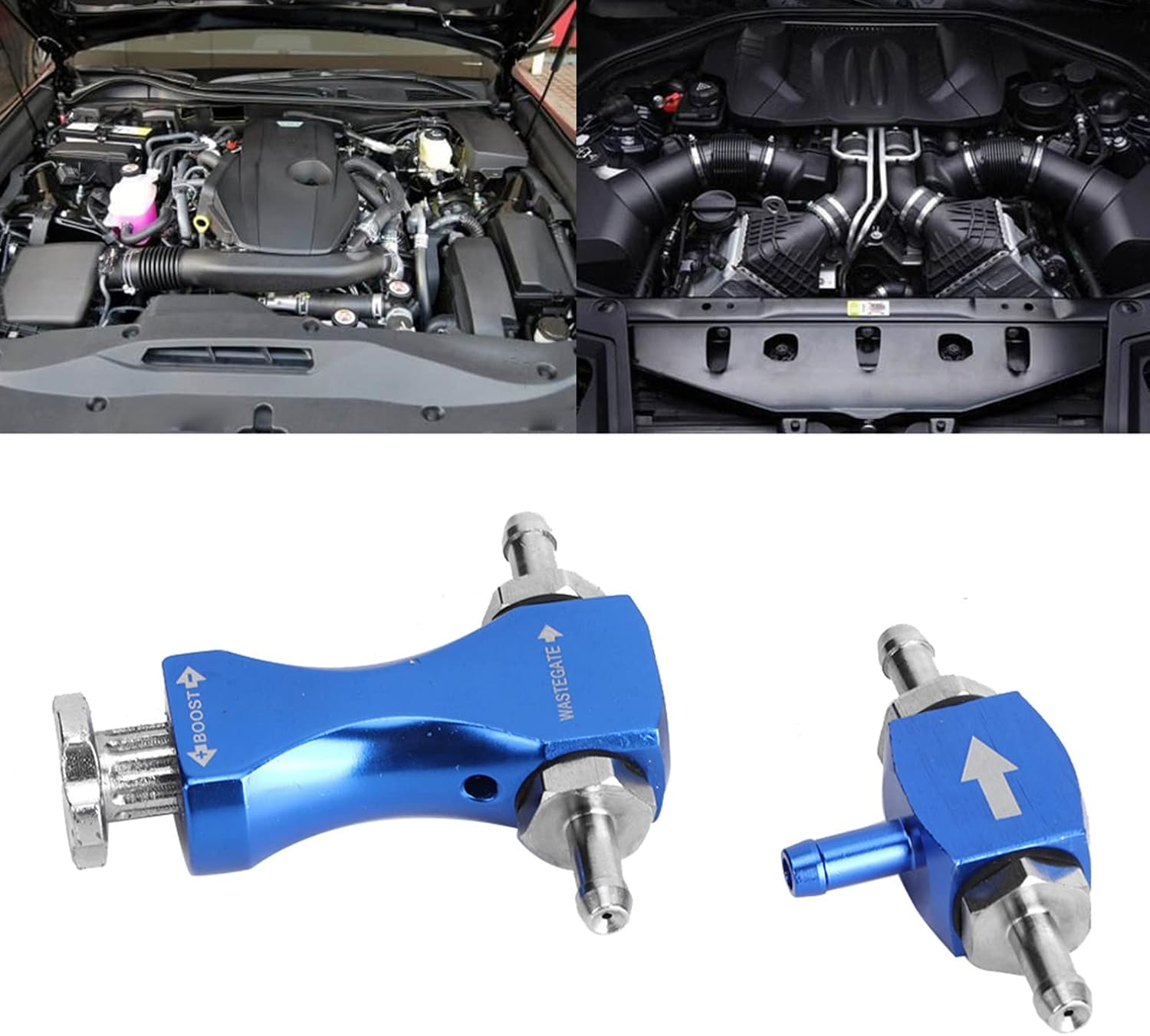 Turbo Wastegate, Easy Installation Adjust Air Pressure Protect Turbine Boost Gauge Kit Aluminum Alloy for Car image number 2