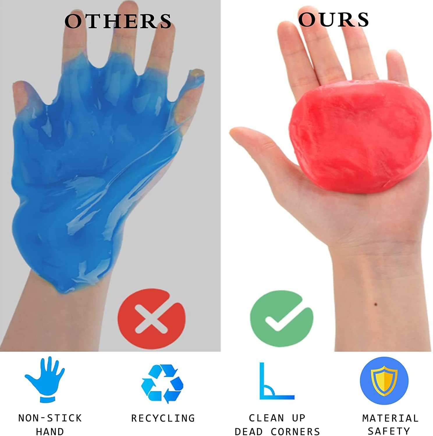 4 Pack Cleaning Gel, Car Accessories for Men and Women, Dust Cleaner for PC Keyboard Car Detailing Laptop Dusting Home and Office Electronics Cleaning Kit | Cleaning Supplies image number 4