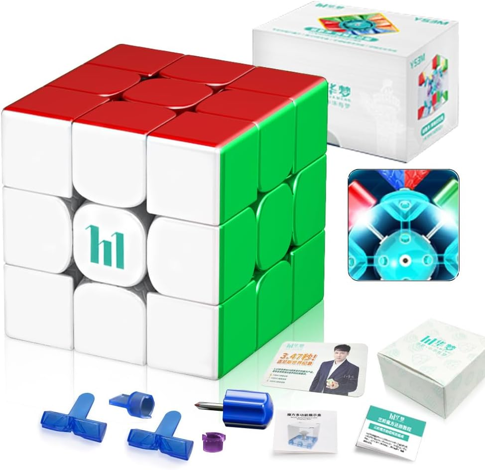 TUNJILOOL Moyu Huameng YS3M Speed Cube 3X3 Magnetic Speed Cube Professional Cube Stickerless Puzzle Toy for Travel Games for Adults and Kids (Maglev +Ball-Core Version) image number 5