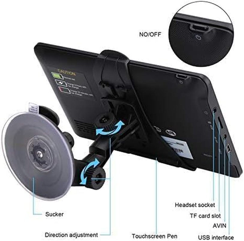 GPS Navigator for Car, Latest 2024 Map 7 Inch Touch Screen Car GPS Navigator, Semi Trucker GPS Navigation System,Support Speed and Red Light Warning,Free Lifetime Updates Map image number 2