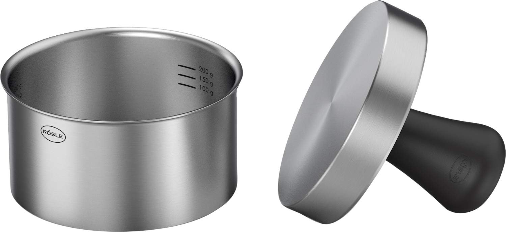 R&ouml;sle 25083 PRO Burger Press, Stainless Steel, 11X11X9 Cm