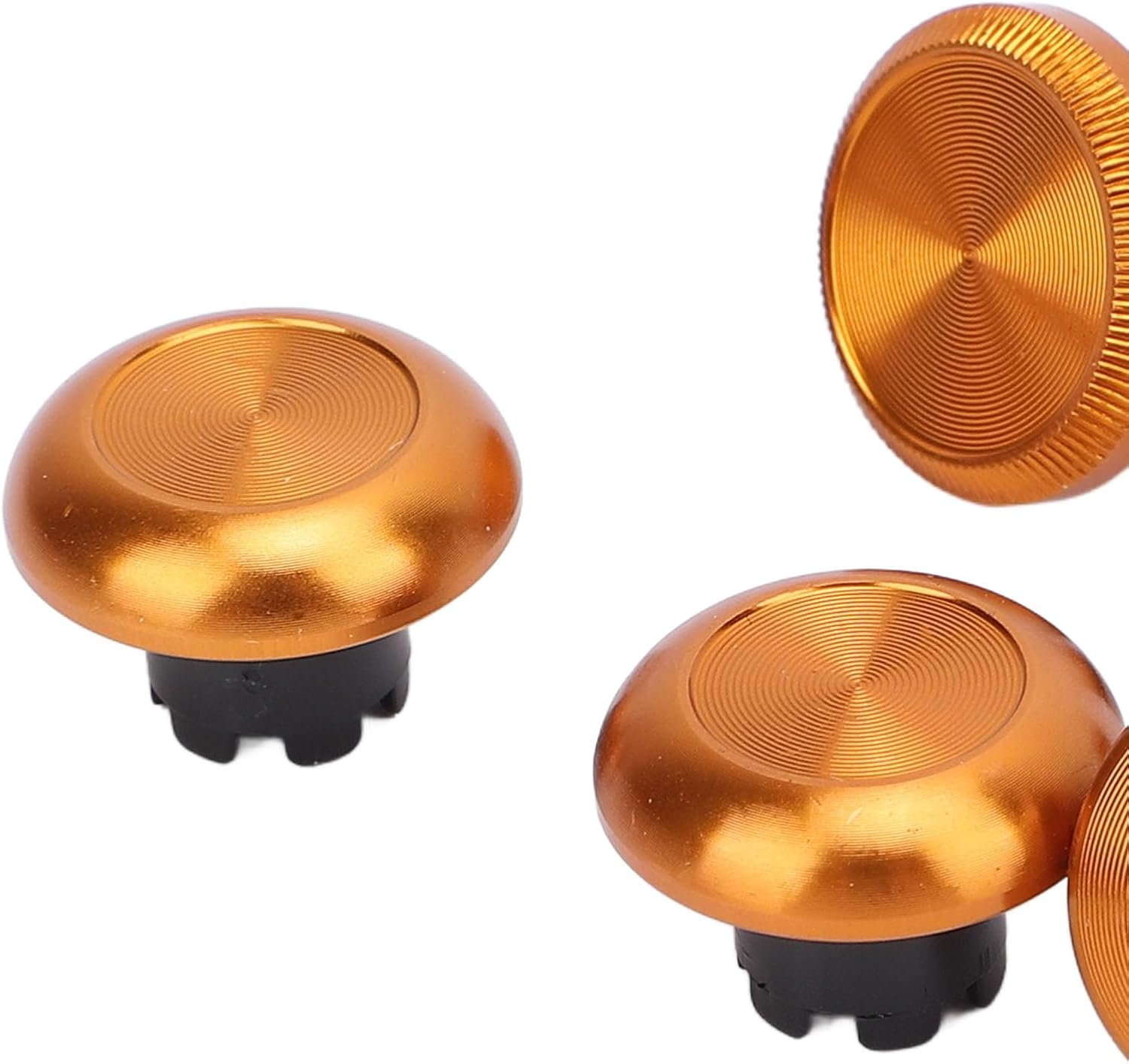 Metal Thumbsticks for PS5 Edge, Thumb Stick for PS5 Pro Elite, for PS4, for Switch Pro, for Xboxone, for Xboxseries, Thumbstick Replacement (Gold) - Black image number 5
