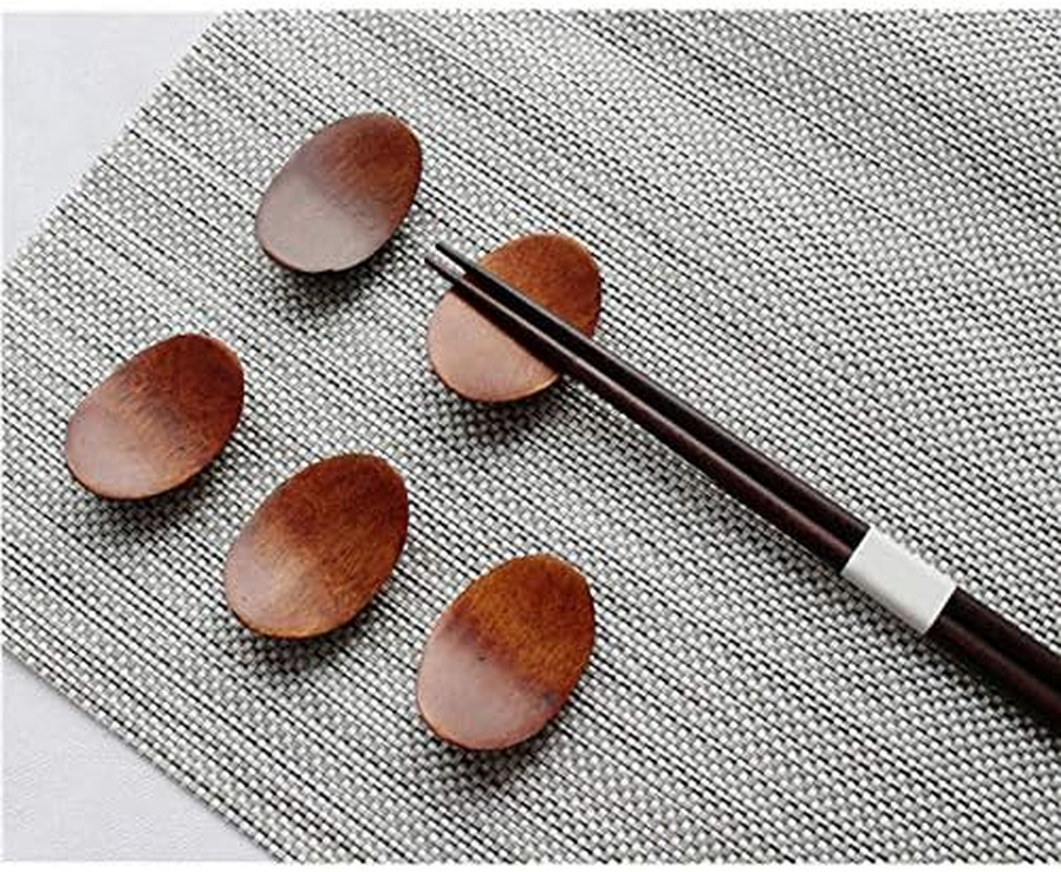 Chopstick Rest Tingrua 5 PCS Wood Chopsticks Holder Dinner Server Spoon Fork Knife Stand Holder image number 6