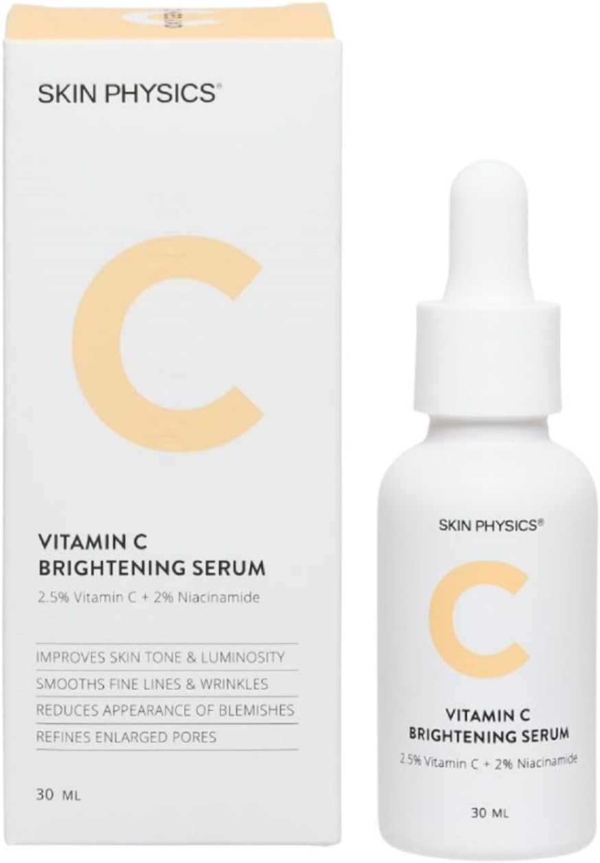 Skin Physics Vitamin C Face Serum with Niacinamide(Vitamin B3),Dual-Vitamin C Complex,Brightening Serum for Dullness,Wrinkles & Uneven Skin Tone,Blemishes,Enlarged Pores,Signs of Ageing-30Ml image number 2