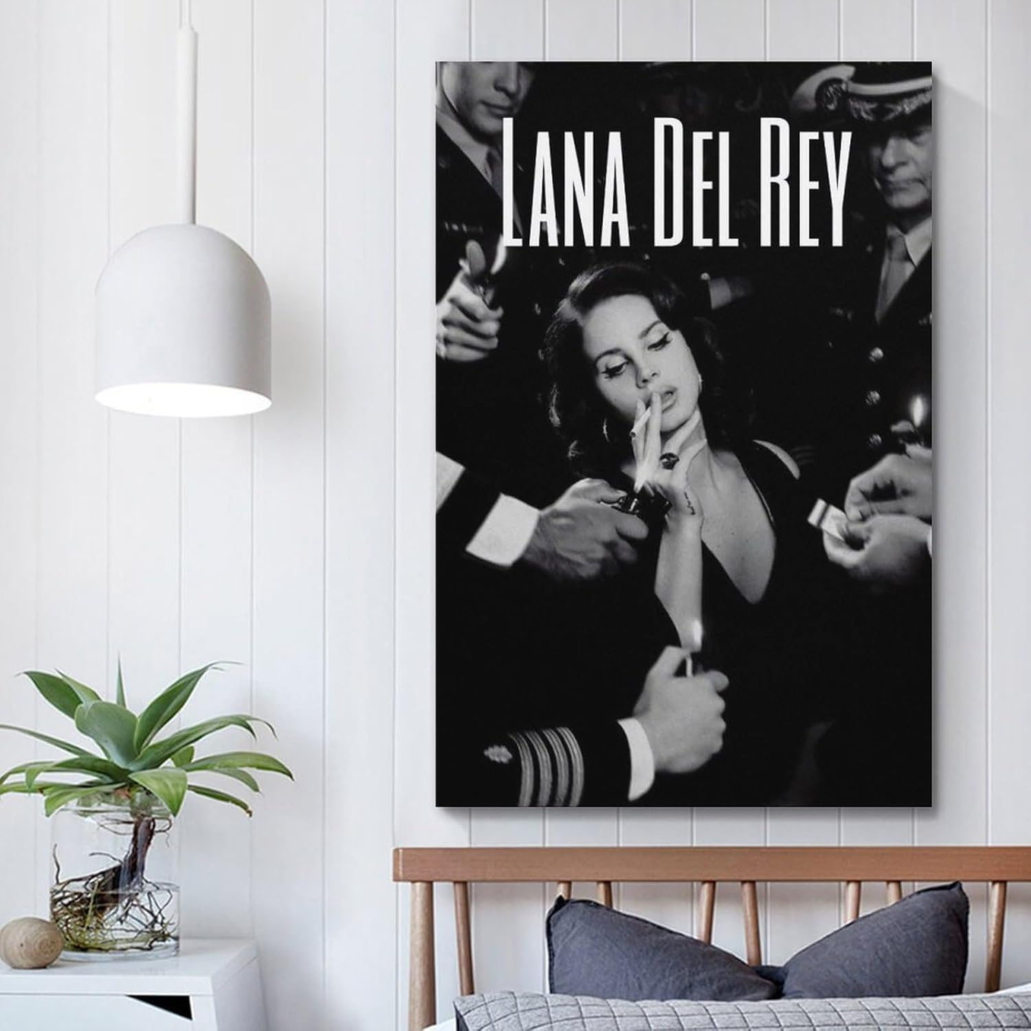 Art Lana Music Del Canvas Rey Posters Poster Canvas Painting Wall Art Picture Home Decor Print for Bedroom Living Room Dorm Study Bar Office 12X18Inch(30X45Cm)