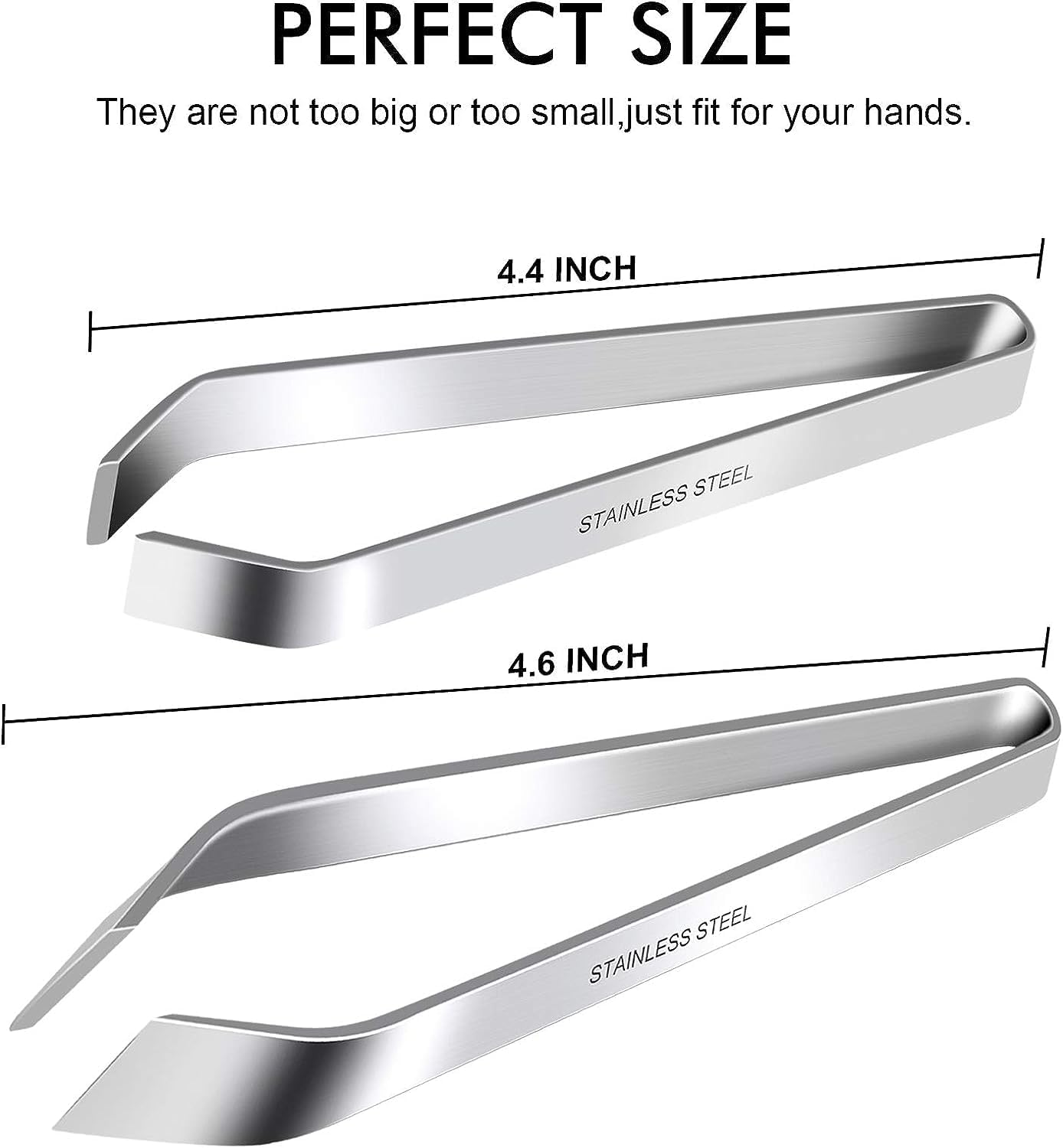 4Pcs Fish Bone Tweezers Set, Professional Stainless Steel Flat and Slant Pliers Remover Set for Cooking Kitchen Salmon Trout, 2 Styles image number 2