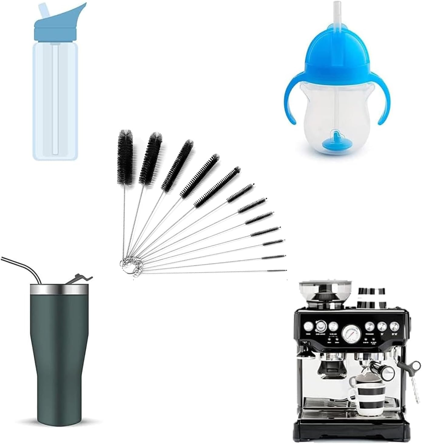 Cleaning Small Pipe 13Pcs Cleaner Brush Small Brush for Straws, Bottles, Pipes, Tubes, and Drains