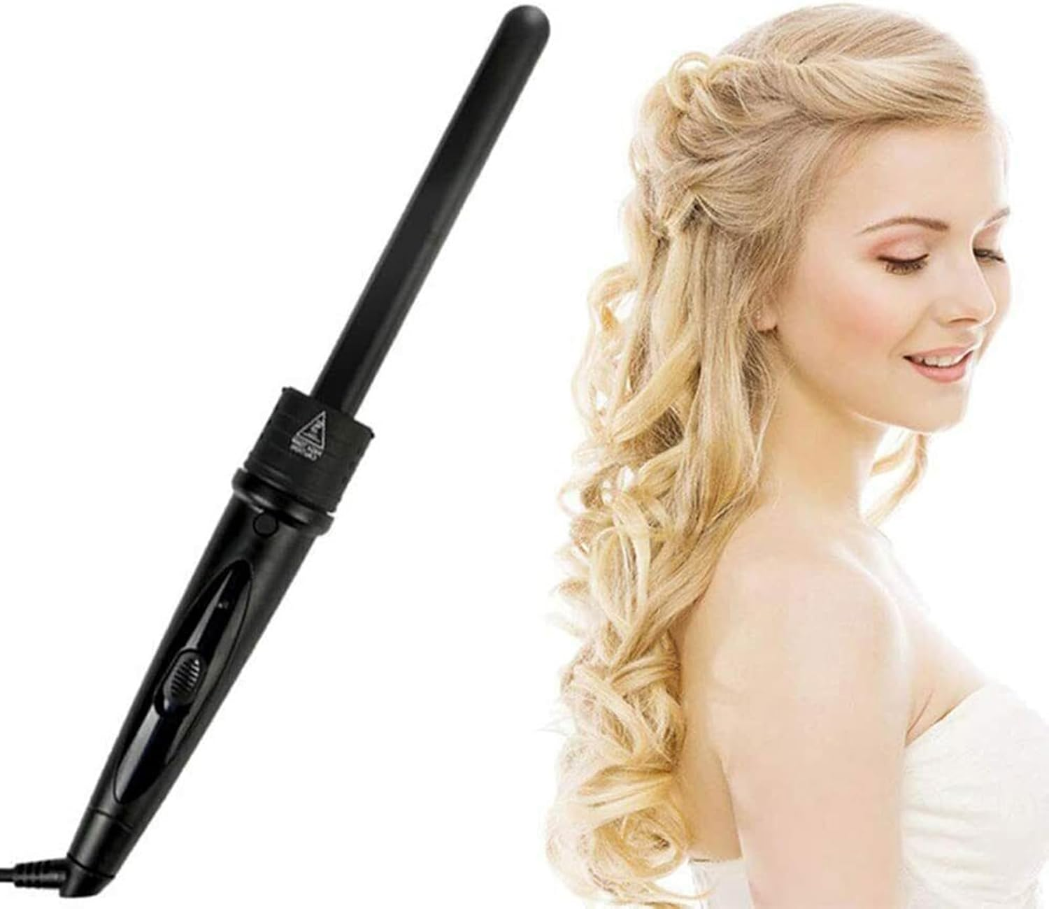 6 in 1 Interchangeable Ceramic Hair Curler Set for All Hair with Heat Protective Glove and Hair Clips, Professional Curling Wand Setwith 6 Interchangeable Barrel