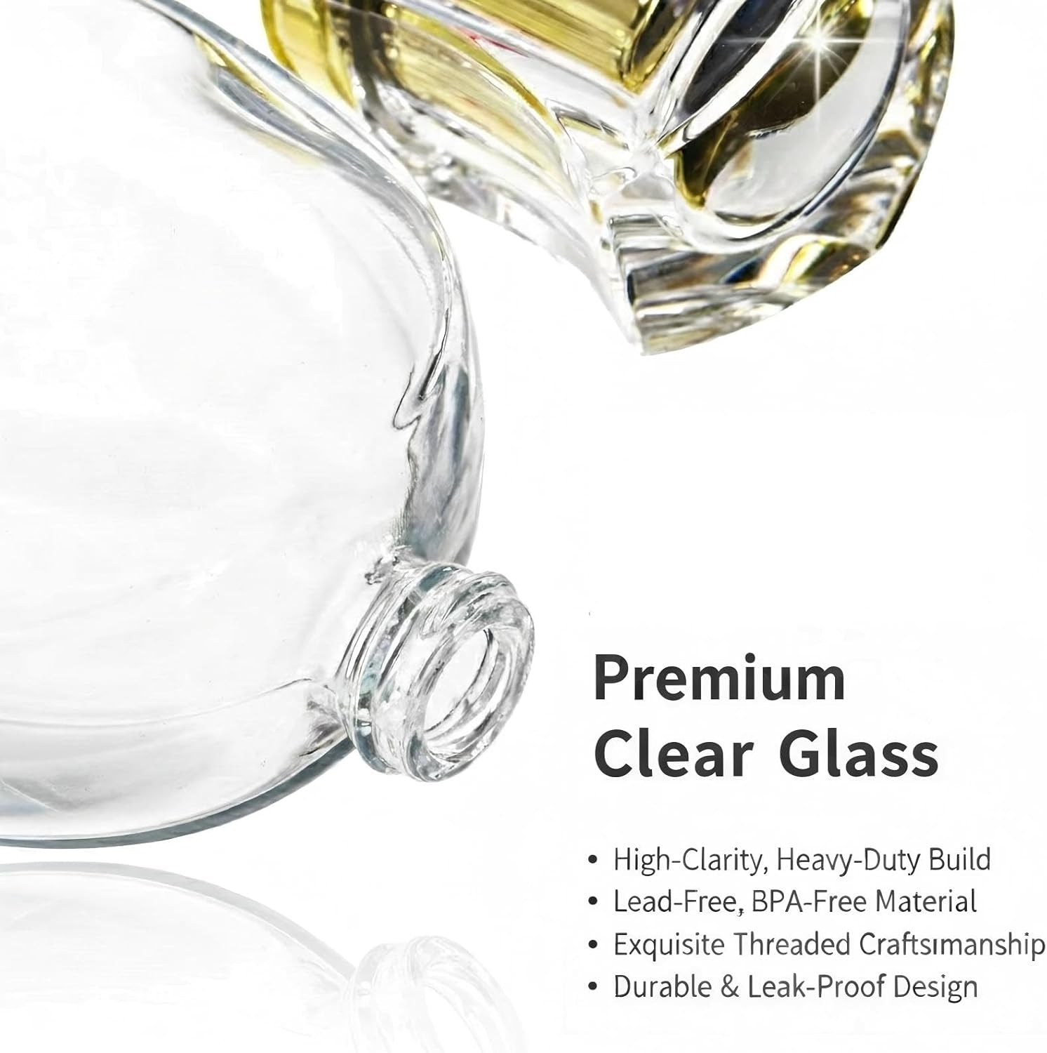 6 Pack Refillable Spray Perfume Bottle, 50Ml/1.7 OZ Empty Glass Perfume Atomizer Bottle, Travel Size Refill Bottle for Perfume, Refreshing, Breathing Spray image number 5