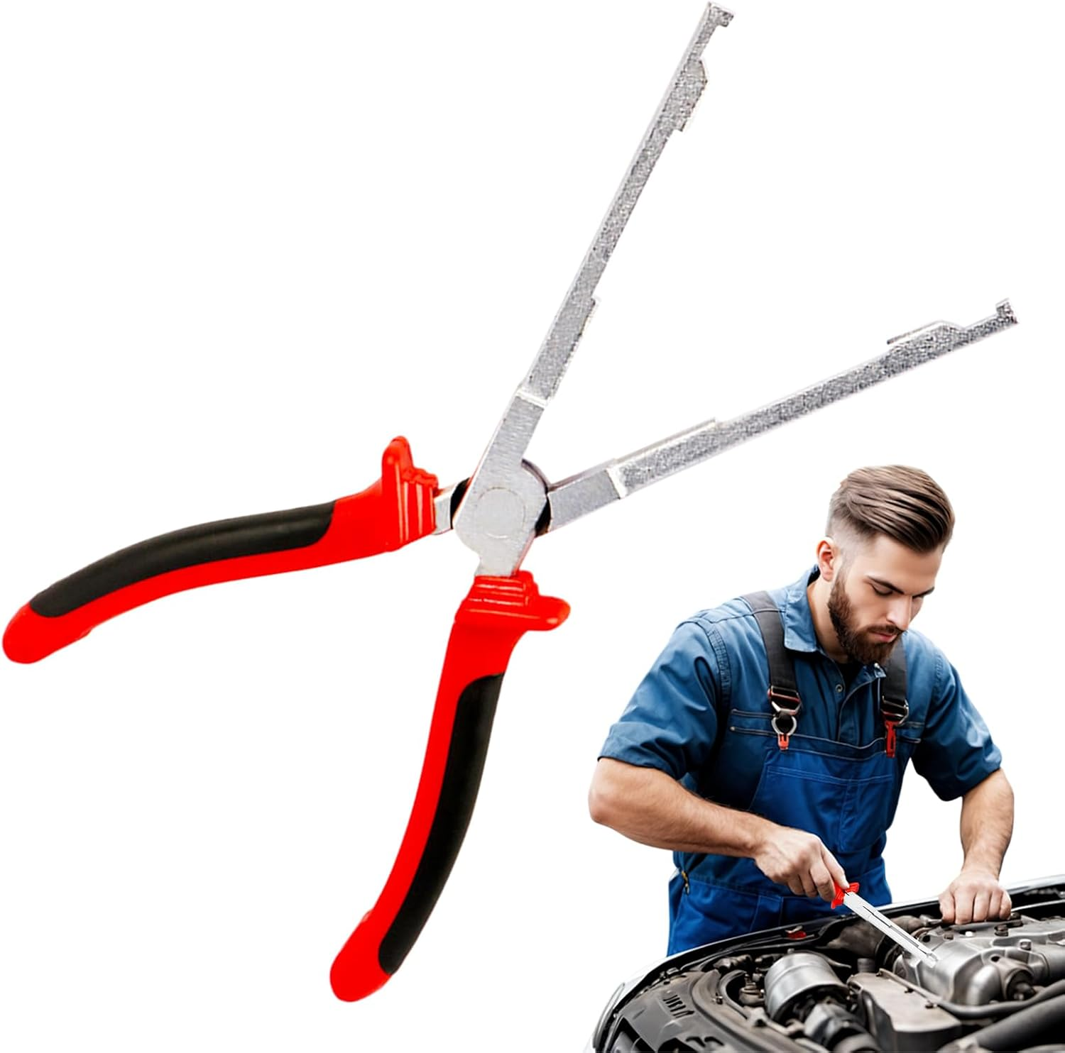 Electrical Plug Pliers, Glow Plug Socket Pliers, Preheated Splice, 9.44I Inches Long, Straight Jaw Ergonomic Grip, Long Lasting Auto Maintenance Tool image number 6