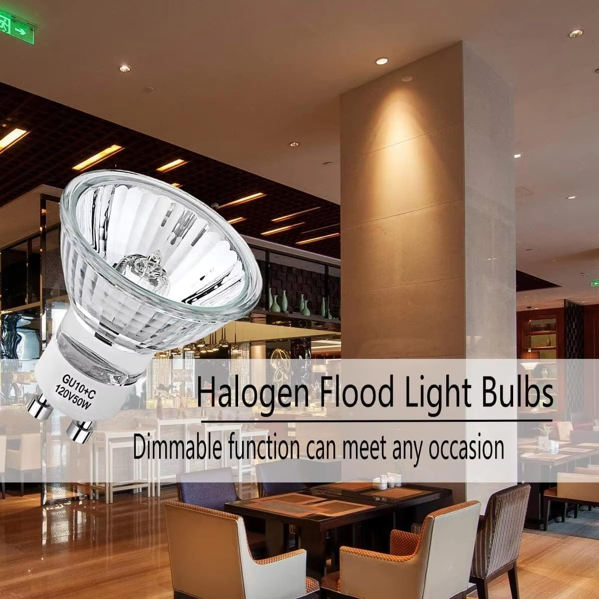 3 PCS GU10 Dimmable Halogen Light Bulbs 2 Pin,50W Candle Warmer Replacement Lamps, Top-Down Heating for Wax Warmer Spot Lights Wax Melt Burner Track Light Bulbs image number 6