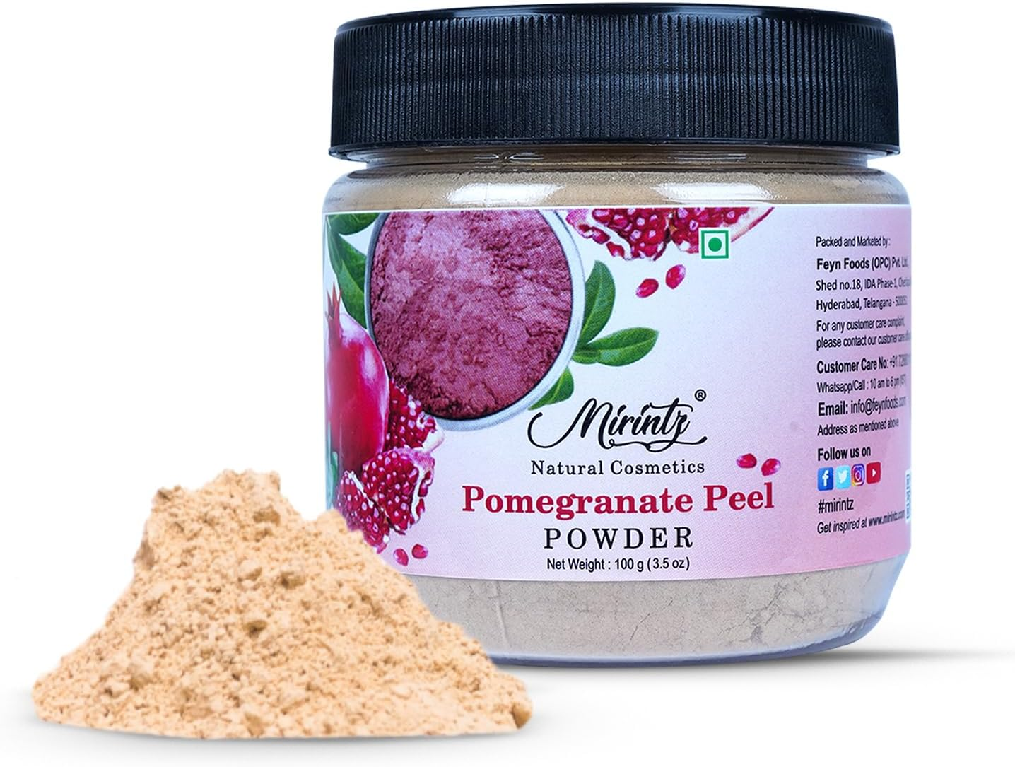 Mirintz 100% Natural Orange Peel Powder | (100 Gms) Pure Orange Face Peel Mask for Cosmetics & Skincare | Ayurveda Products Vitamin C Face Mask | Orange Skin Peeling Powder for Face | image number 3