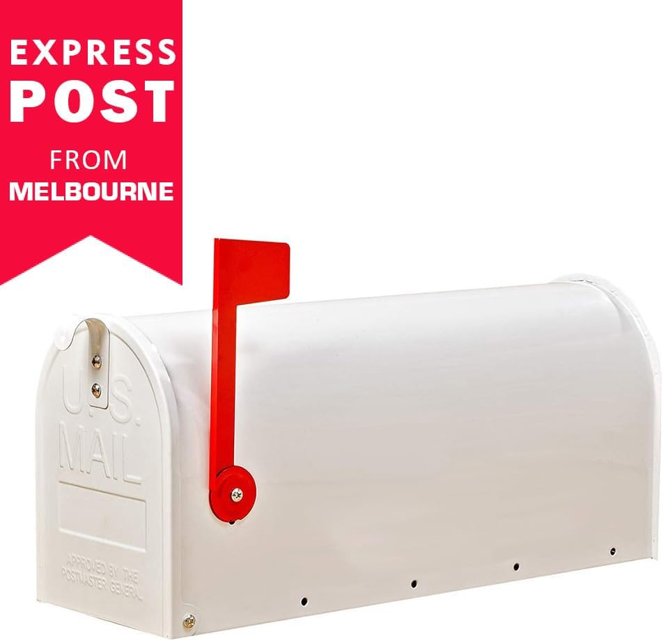 Letterbox Mailbox White US Style Vintage American Mail Letter Box image number 1