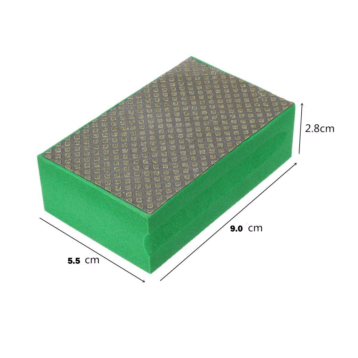 Diamond Hand Sanding Block Diamond Polishing Grinding Block for Stone Glass Tile Concrete Granite Marble-3000 Grit