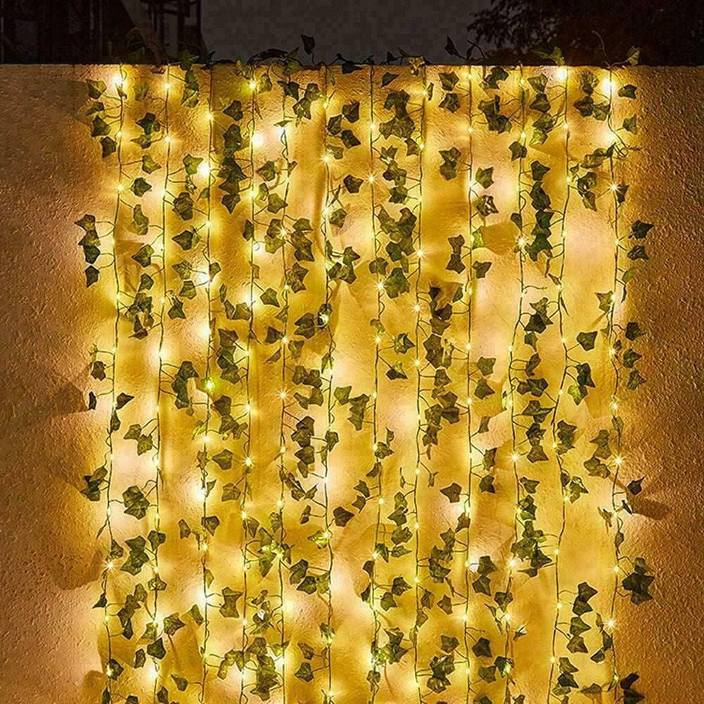 10/20M LED Solar Powered Ivy Fairy String Lights Garden Outdoor Wall Fence Light (1) image number 6