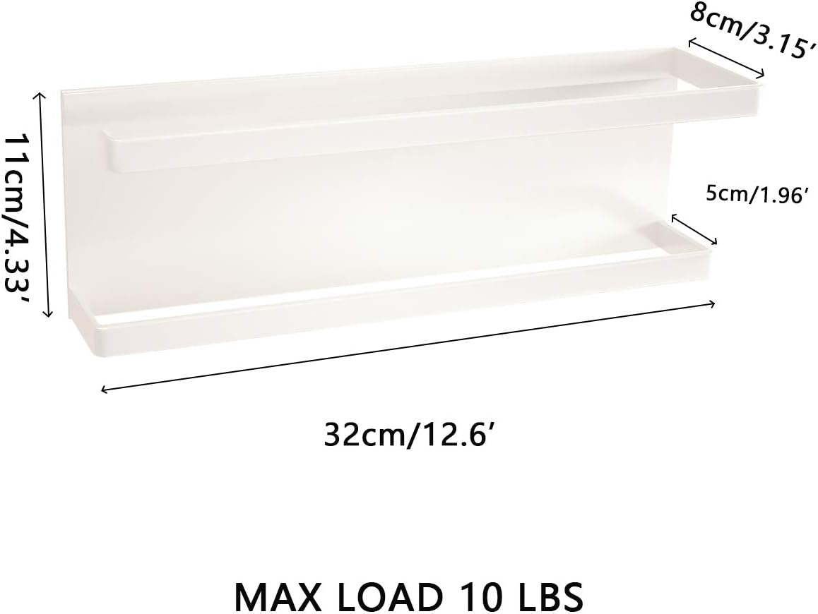 Magnetic Paper Towel Holder for Refrigerator,Kitchen Towel Rack Magnetic Paper Towel Bar Multi Function Made of Iron,Used for Kitchen,Bathroom,Toilet, Drill Free (White, Medium) image number 3