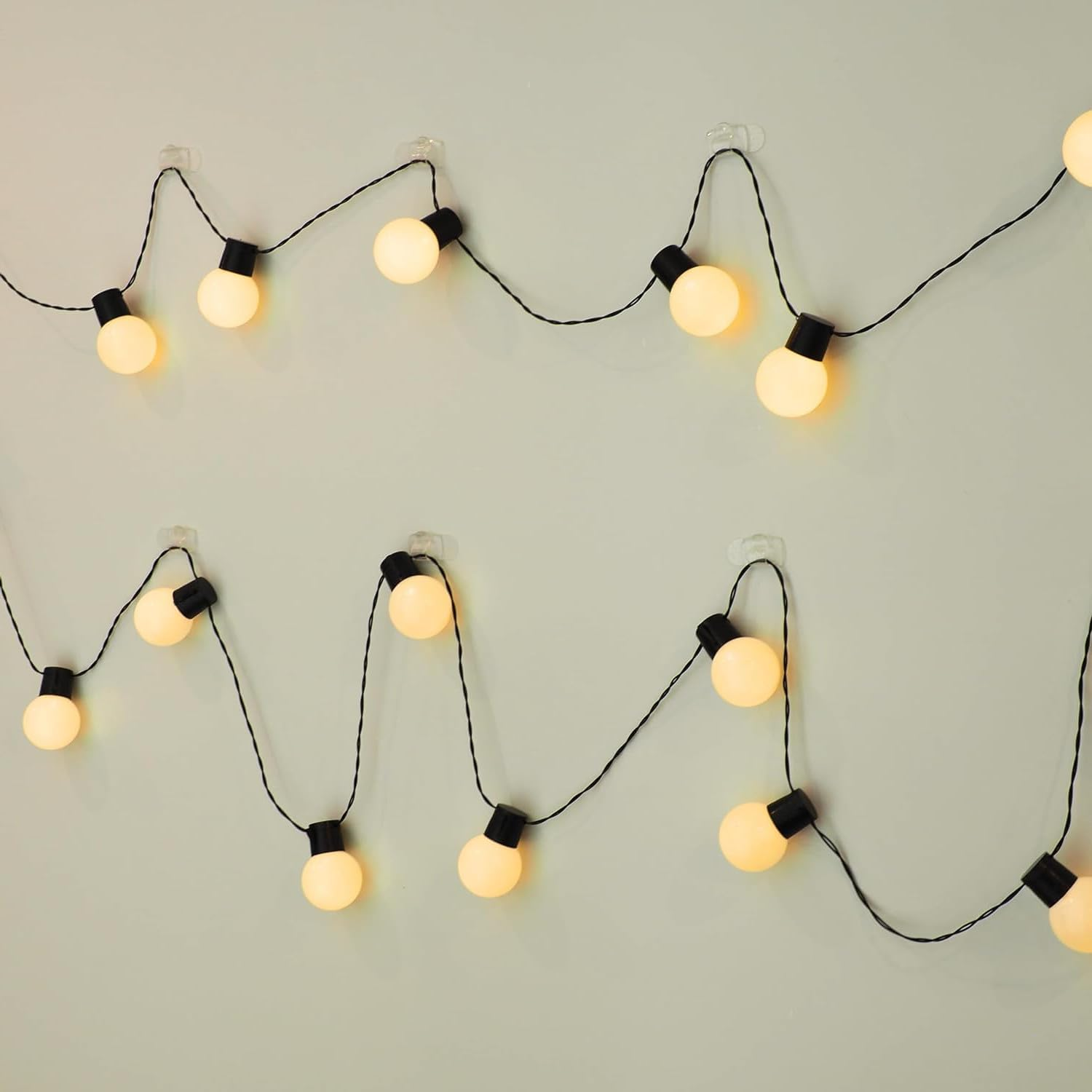 20 Large Clear Cord Clips with 28 Adhesive Strips, Damage-Free Wall Hooks for Hanging Cables, Removable Cable Organizers for Electrical Wires - Indoor Use image number 2