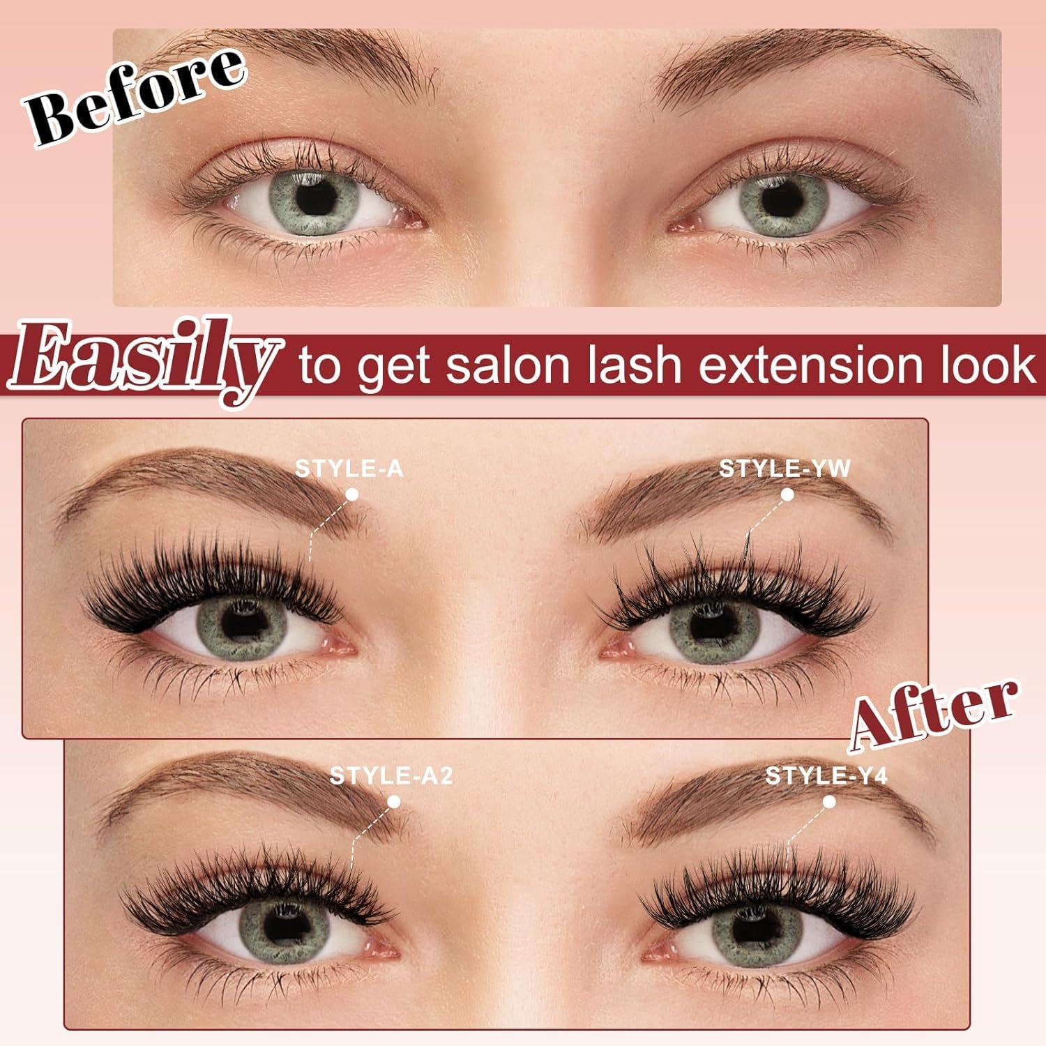 Magnetic-Eyelashes with Applicator, 4 Pairs Magnetic Eye Lashes No Glue or Eyeliner Needed,Reusable Magnetic-Lashes Natural Look without Eyeliner,Eyelashes Easy to Wear and Remove image number 2