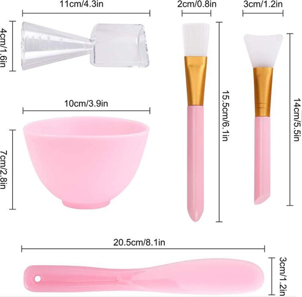 Face Mask Mixing Bowl Set - 5 in 1 DIY Facial Mask Tool Kit with Mixing Bowl Stick Spatula Silicone Brush and Premium Soft Face Brushes for Skincare and Beauty image number 2