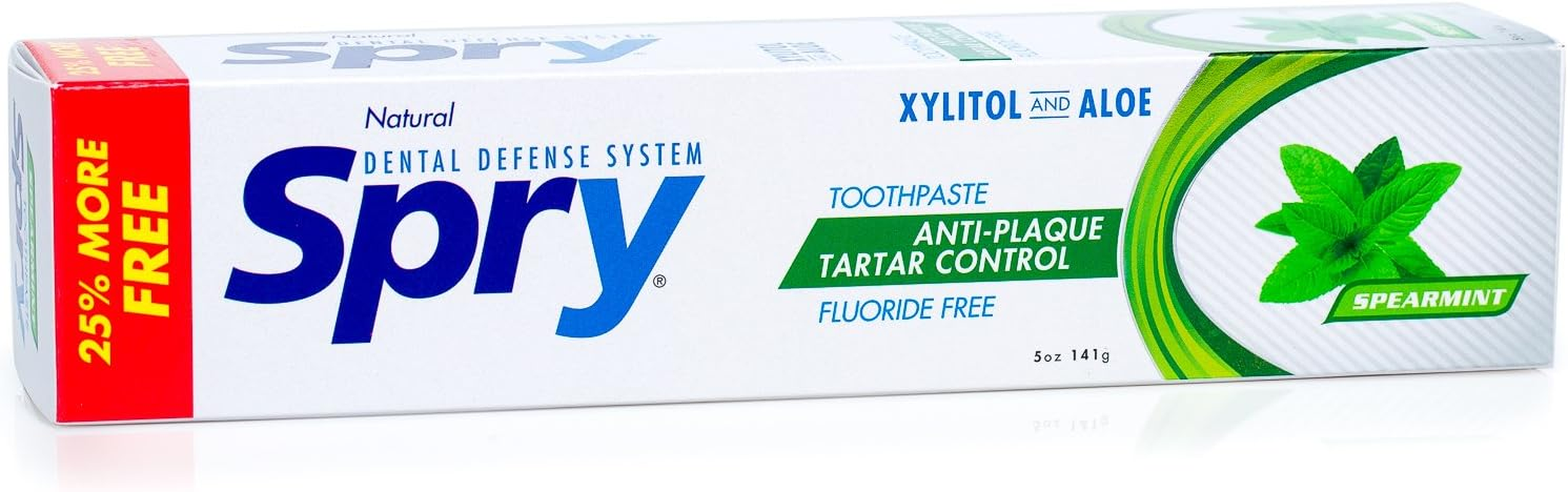 Spry Xylitol Toothpaste, Fluoride Free, Natural Spearmint, Anti-Plaque and Tartar Control, 150Ml image number 5
