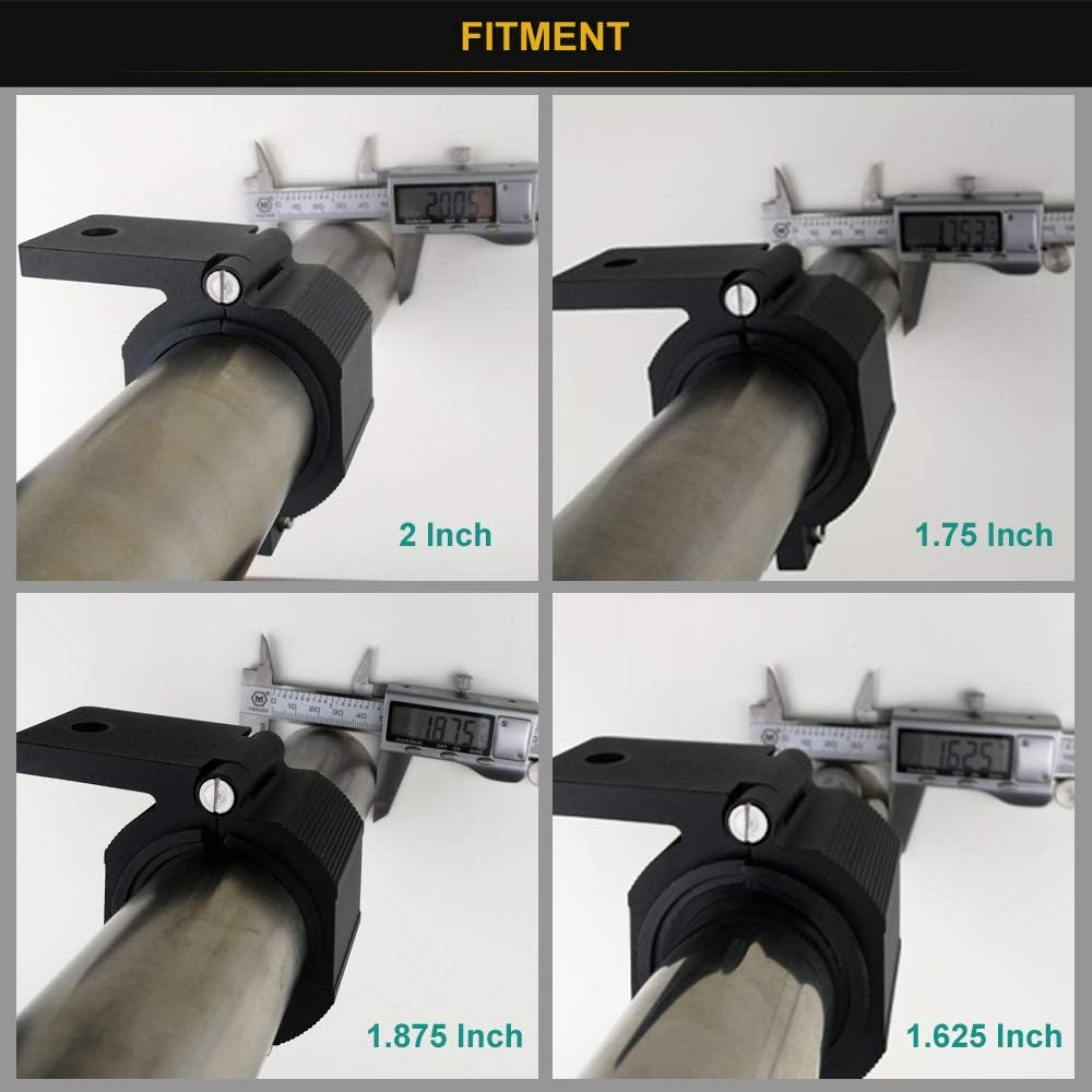 Audak 1 Pair Aluminum Mounting Bracket Kit Tube Clamp for 1.625 1.75 1.875 2 Inch Bullbar Roof Rack Roll Cage Horizontal Bar (1.6 to 2 Inch Adjustable) image number 4