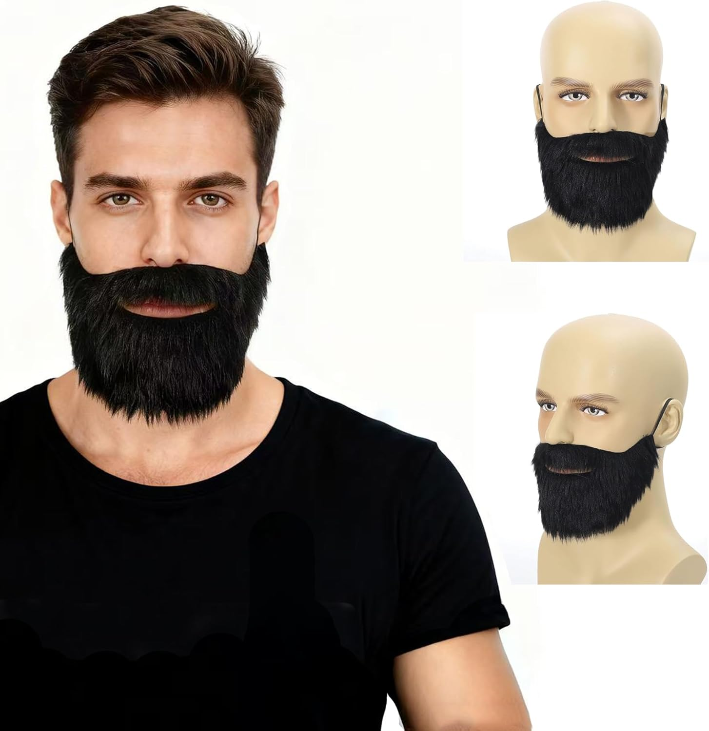 FVCENT Beard Brown Men'S Beard Brown Costume Facial Supplies Disguise Male Makeup Cosplay Halloween Party