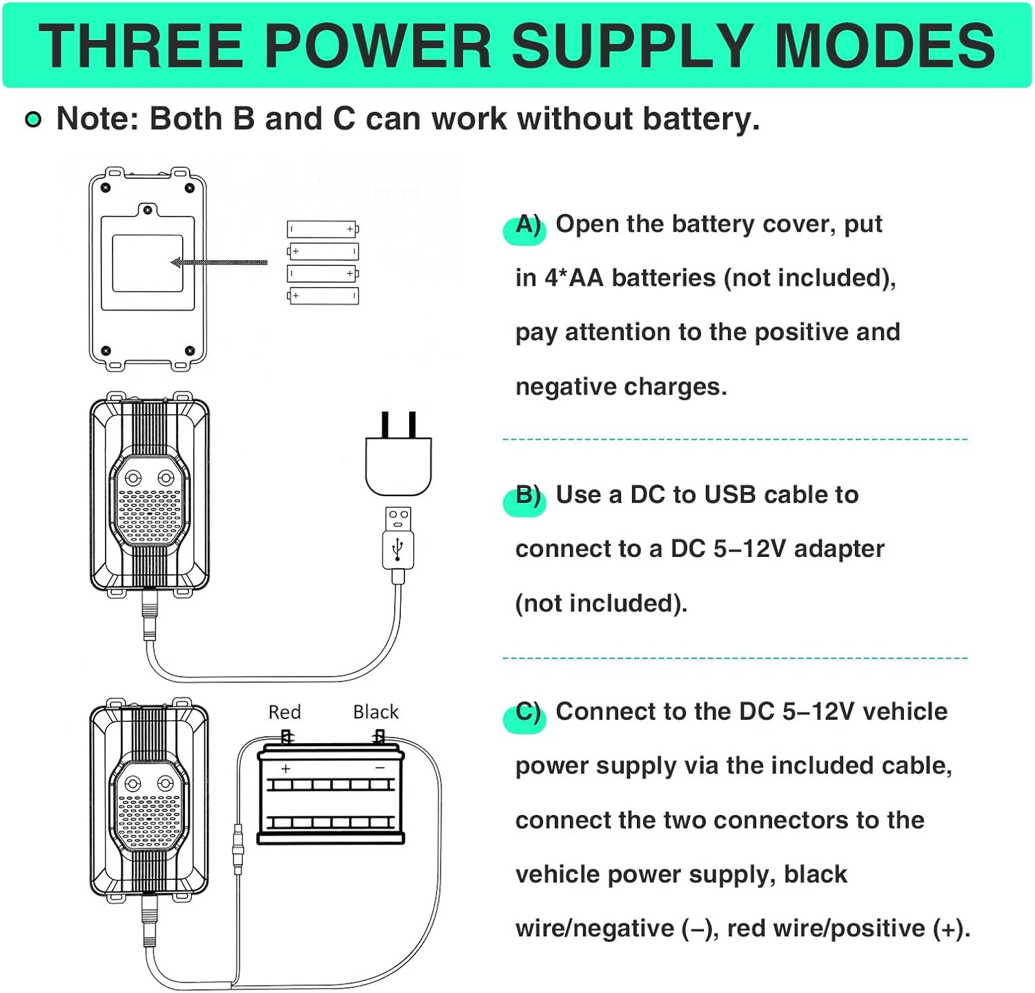 Car Rodent Repellent under Hood Rat Repellent Ultrasonic with Strobe Light,Rodent Repellent for Car Engines Squirrel Repellent for Car,3 Power Mouse Deterrent to Keeping Rodents Out of Car (4) image number 3