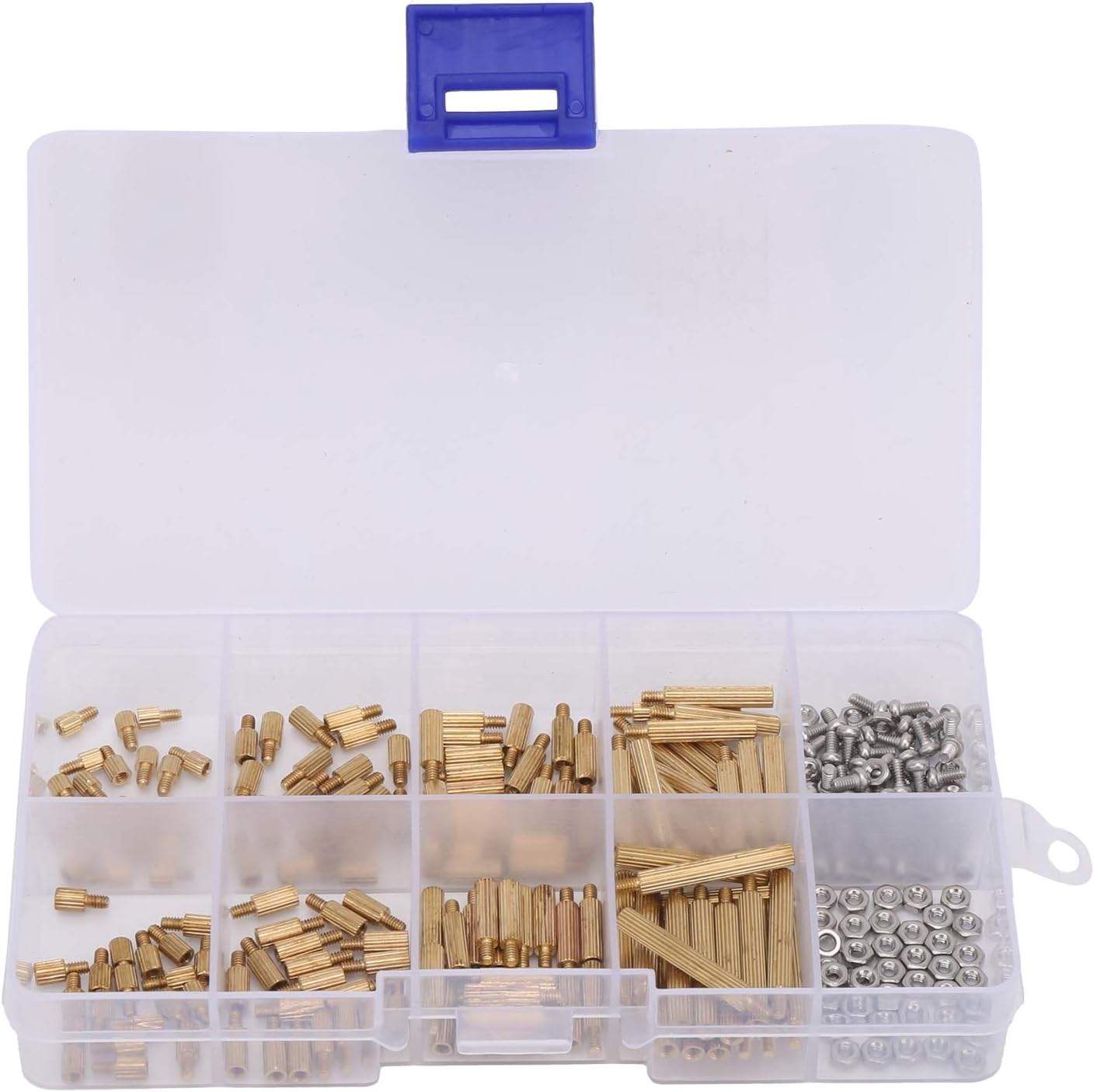 260Pcs M2 Standoff Spacer Kit, Brass Standoff Screw Nut Threaded Industrial Supplies image number 4