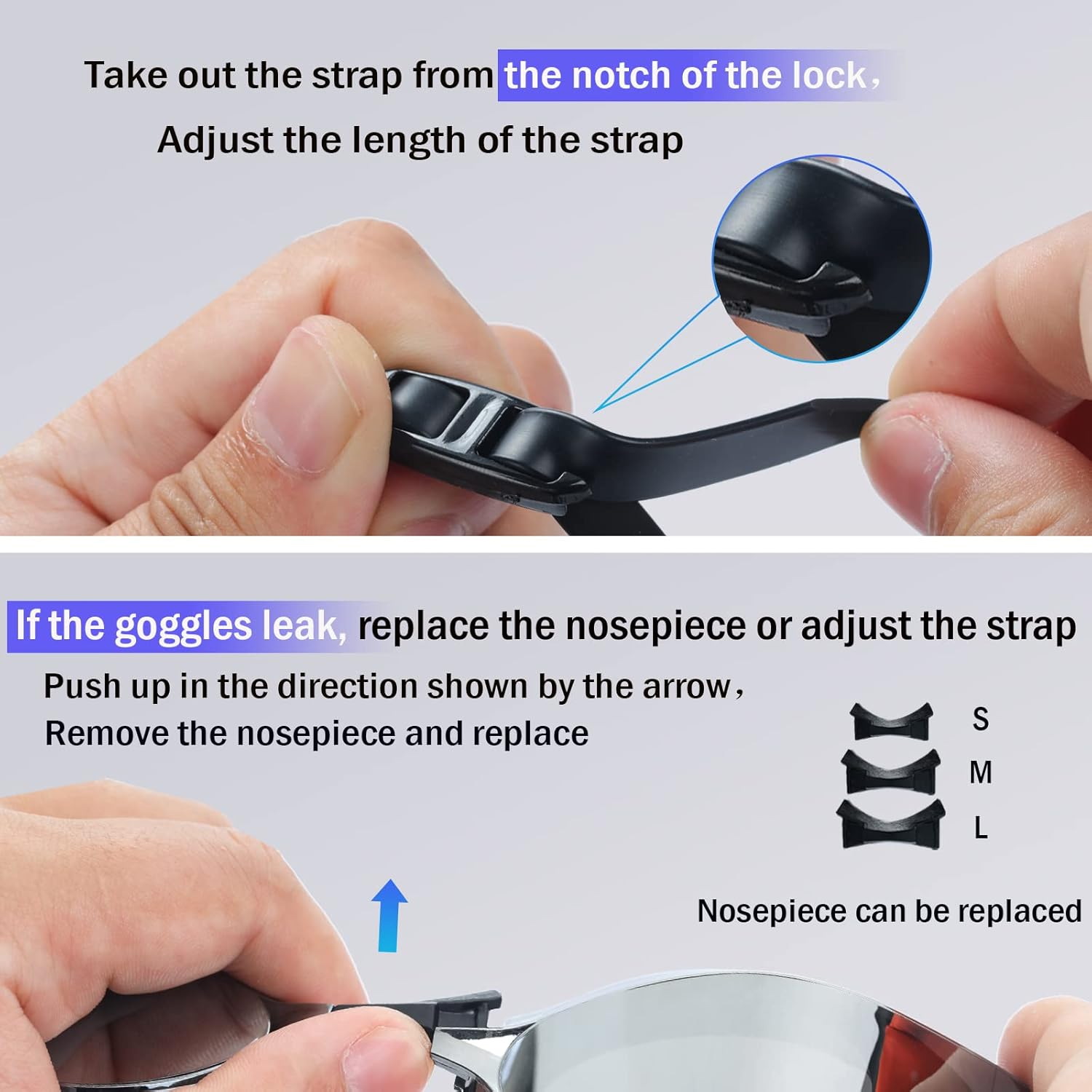 Swimming Goggles for Men/Women,Anti-Fog Anti-Uv Adult Swim Goggles, Boys/Girls/Junior/Youth Swim Goggles, Swimming Glasses image number 3