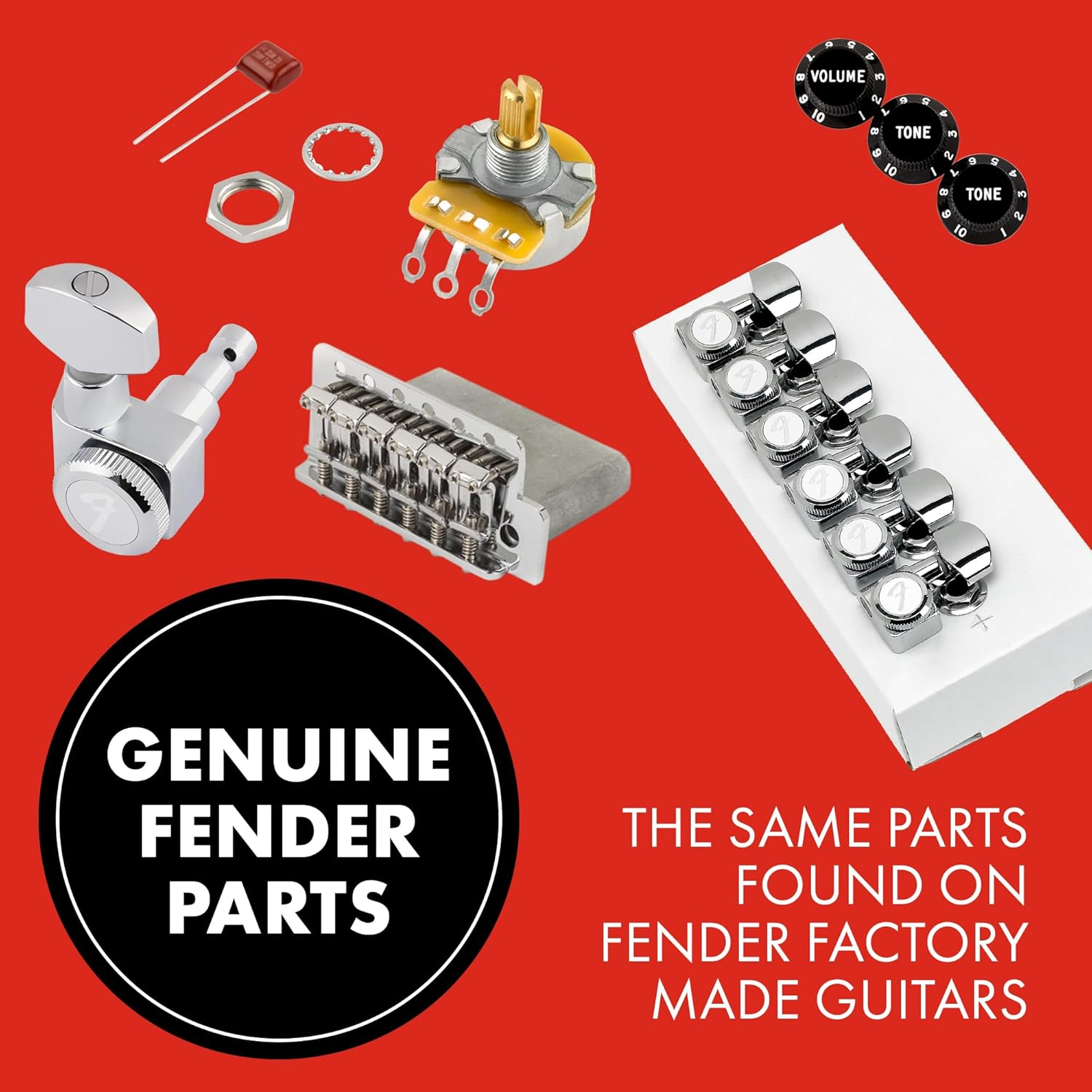 Fender 990818100 Locking Tuners Chrome image number 6