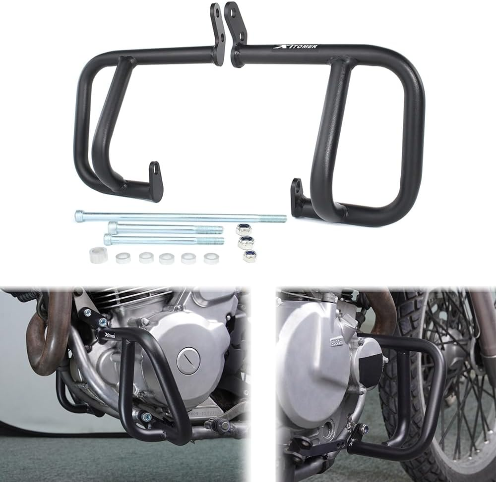 Xitomer Motorcycle Crash Bars Highway Cage Fit for DR650 / S / SE 1996-2024, Black, Front, Steel, Bolt-On, Engine Guard image number 4