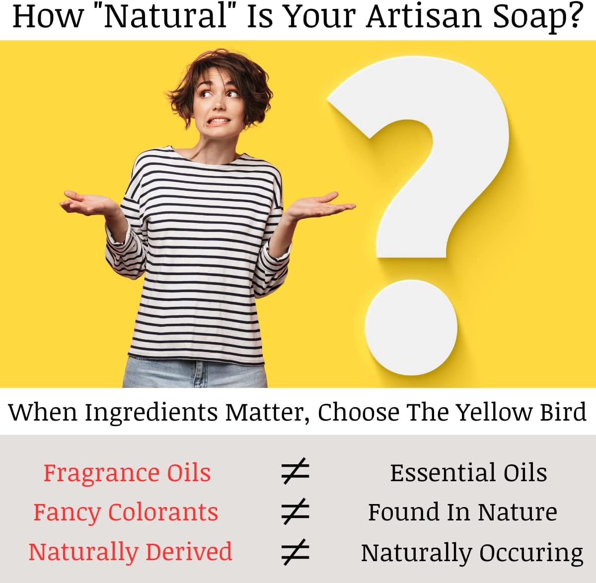 The Yellow Bird Peppermint Tea Tree Soap Bar. Made in USA with All Natural & Organic Ingredients. Pure Essential Oils. Sensitive Skin Body & Face Soap.