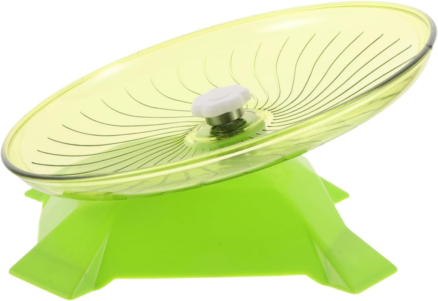 ARTSEWPLY Silent Hamster Wheel Flying Saucer Exercise Spinner for Small Pets Gerbils Mice Hedgehogs Safe Stable Design Compact Space-Saving Pet Running image number 3