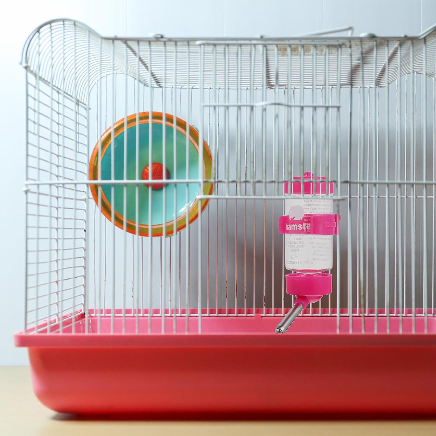 UKCOCO 3Pcs Small Animal Water Bottles Hanging Hamster Drinkers Convenient Chinchilla Pet Water Dispensers with Easy-Clean Nozzle for Guinea Pigs Ferrets and Mice Random Color image number 5