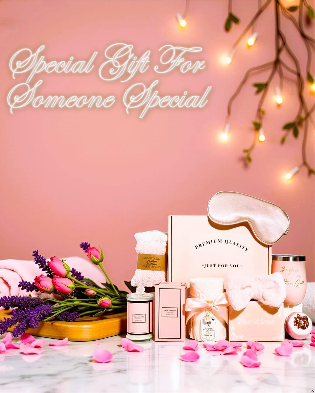 Spa Gift Hamper for Women &ndash; Luxury Birthday Gift Basket for Her with Bath Bombs, Salts & Skincare &ndash; Self Care Pamper Box for Her, Mum, Wife, Girlfriend &ndash; Relaxing Bath Set image number 5