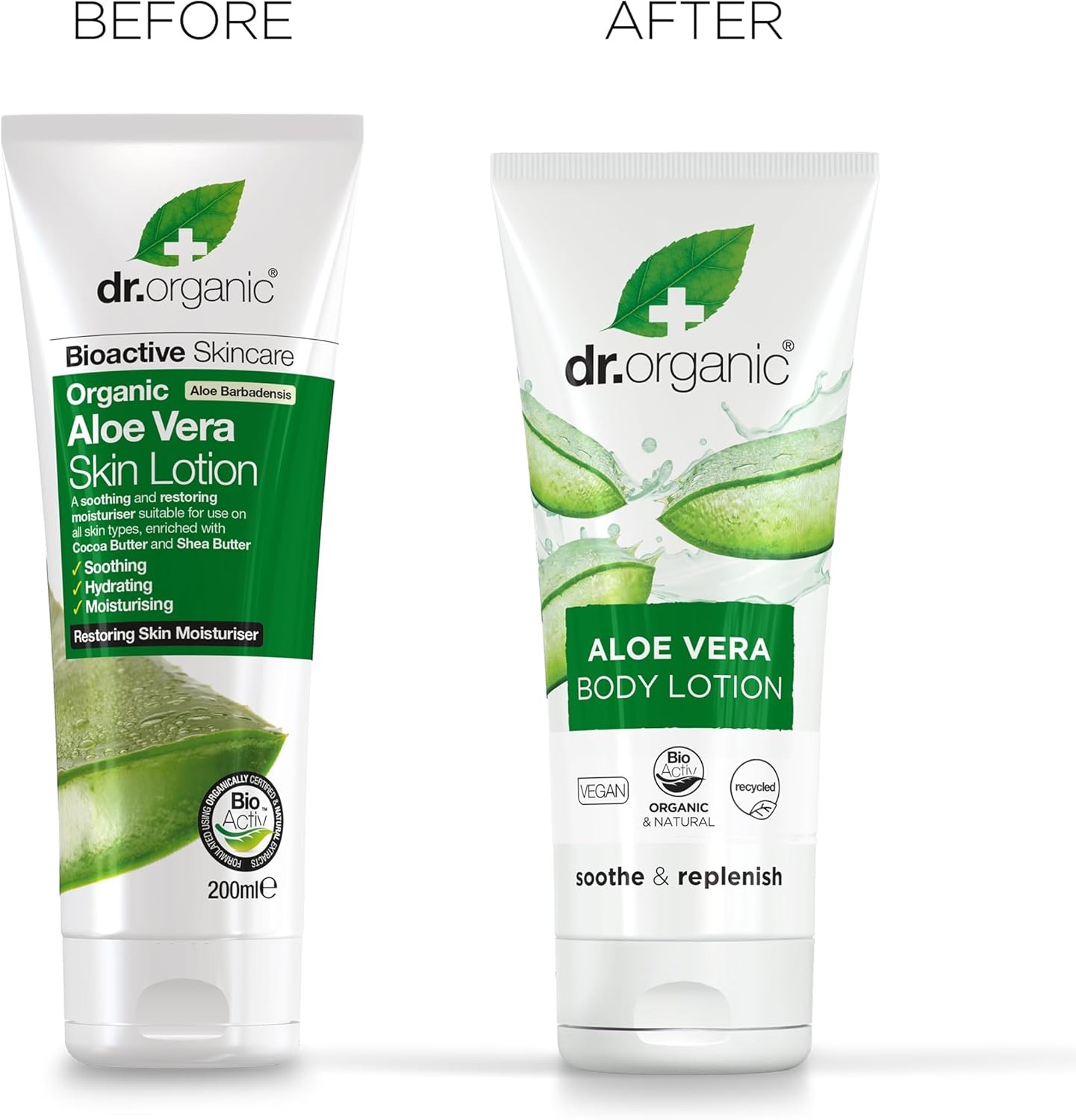 Dr Organic Aloe Vera Lotion, Moisturising, Mens, Womens, All Skin Types, Natural, Vegan, Cruelty-Free, Paraben & Sls-Free, Recycled & Recyclable, Organic, 200Ml, Packaging May Vary image number 4
