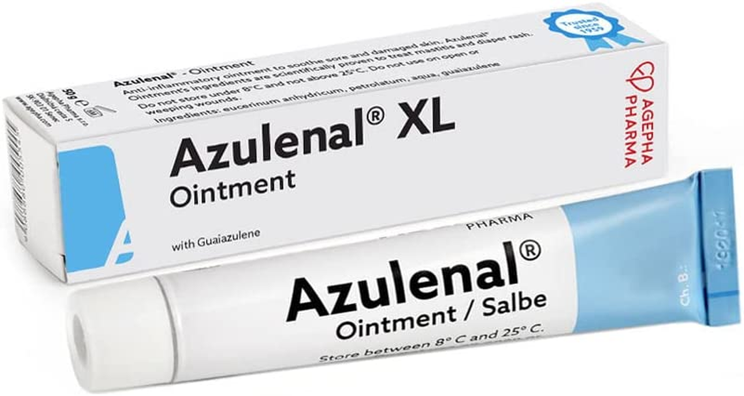 Azulenal Ointment with Guaiazulene for Eczema | Wound Ointment for Diaper Rashes Itches Cuts Burns & Sore Nipples | Suitable for Use for Babies and Nursing Mothers | Nappy Rash Cream | Made in Europe-50G image number 5