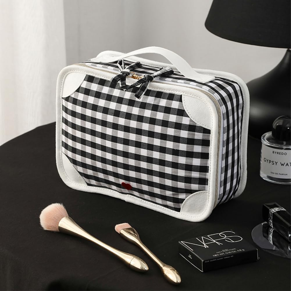 Vanfn Cosmetic Bags, Makeup Bag Cosmetic Bag for Women Cosmetic Travel Makeup Bag Large Travel Toiletry Bag for Girls Make up Bag Brush Bags P.Travel Series image number 5