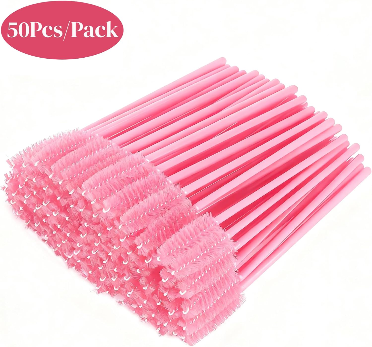 Pack of 400 Eyelash Brushes, Betterjonny Mascara Wands, Eyelash Brush, Mascara Brush for Eyelash Extension, Eyelash Brush for Beauty Salon and Home Use (Rose) image number 3