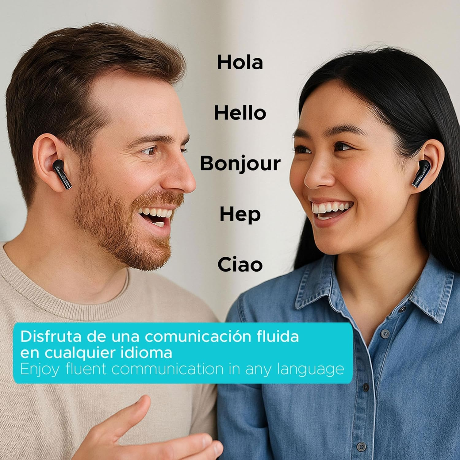 WELL HOME MOBILIARIO & DECORACI&Oacute;N A8 Wireless Headphones with IA, Instant Translation with Sound and Clear Calls, Bluetooth and Microphone, for Ios and Andoroid image number 4