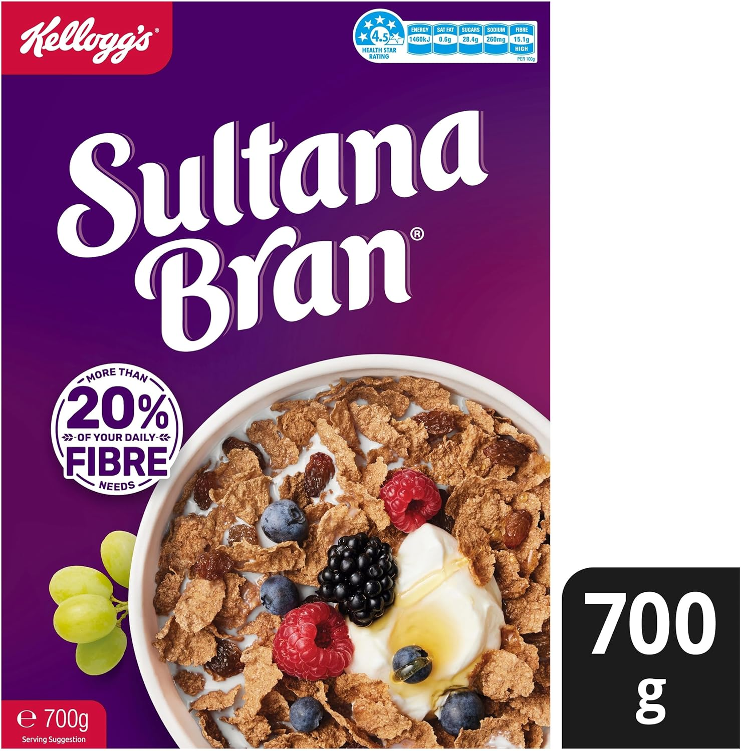 Sultana Bran Breakfast Cereal 700 G (Pack of 3) image number 5