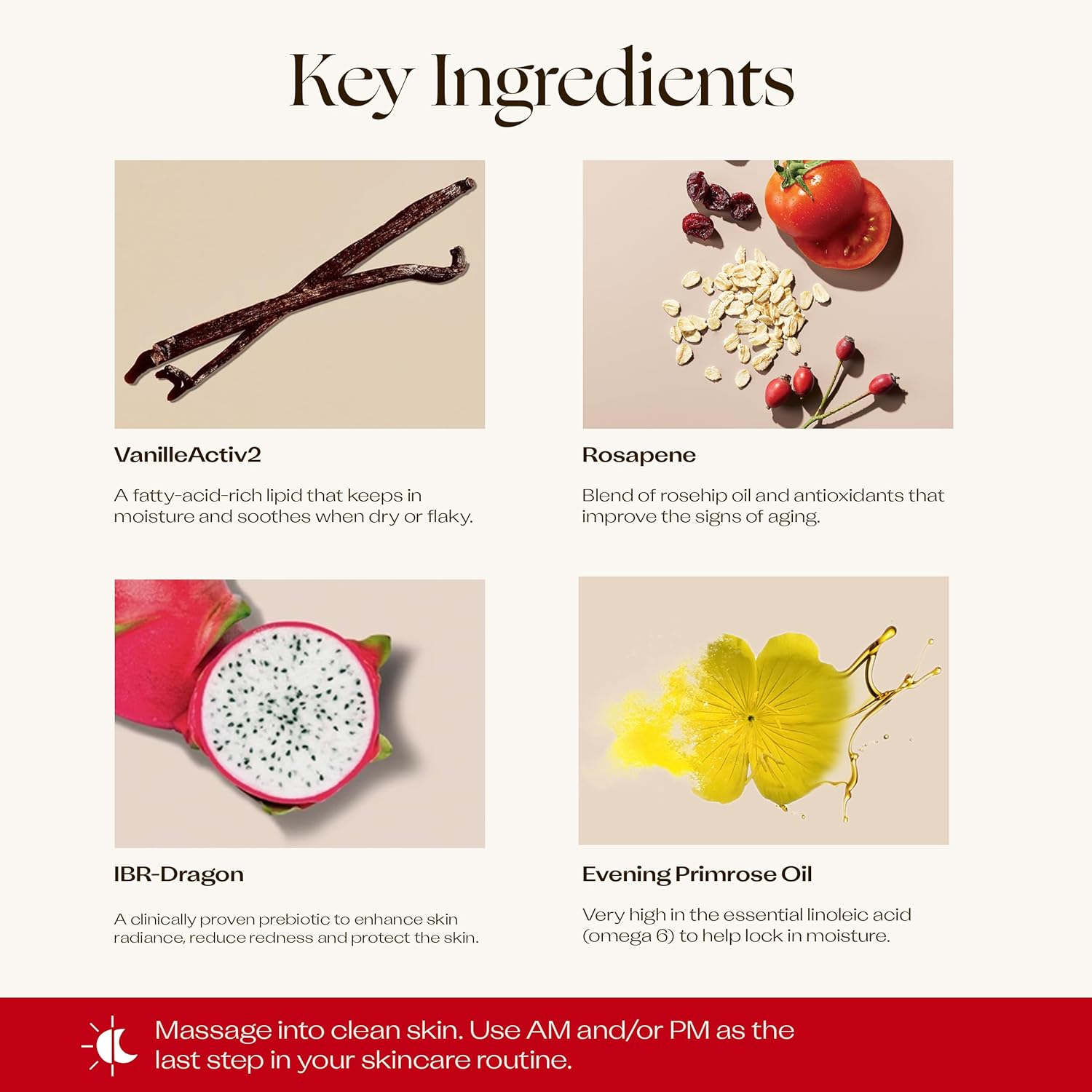 Trilogy Vital Moisturising Cream, Enhanced Formula with Rosapene, Vanilleactiv2 & Ibr-Dragon, 2.0 Fl Oz / 60 Ml