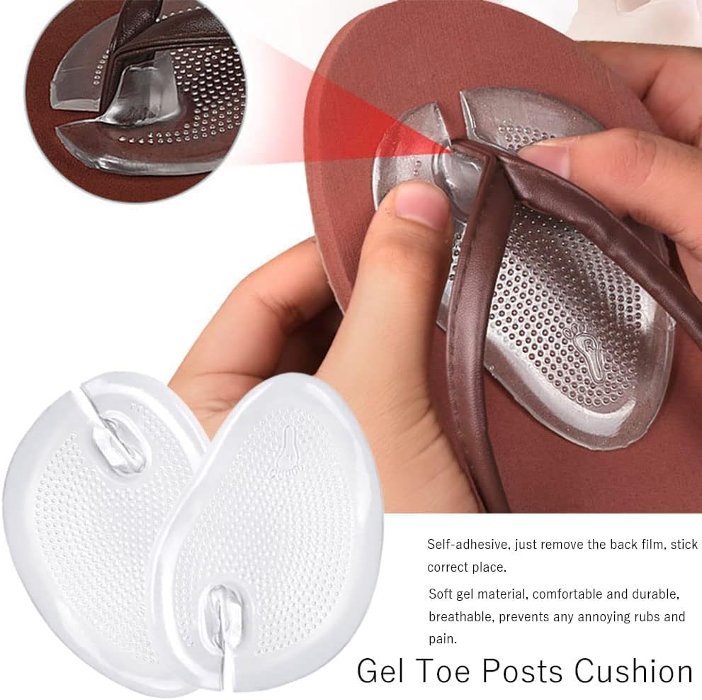 8Pcs Silicone Gel Thong Sandal Cushions Pads Flip Flop Toe Thong Protectors Pads Non-Slip Forefoot Pads,Thong Sandal Silicone Toe Protectors Anti-Slip Forefoot Cushions Gel Cushion Pads image number 3