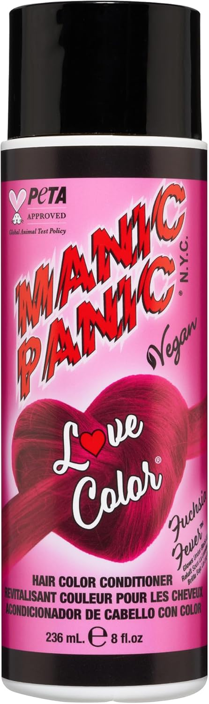 Manic Panic - Fuchsia Fever Love Colour Depositing Conditioner - 236Ml image number 5