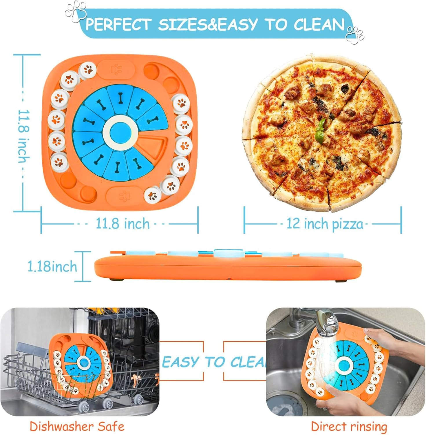 Dog Puzzle Toys,Interactive Treat Puzzle Dog Toy for IQ Training & Mental Stimulating,Treat Puzzle Dispensing with Squeaky Design for Large Medium Small Smart Dogs image number 6