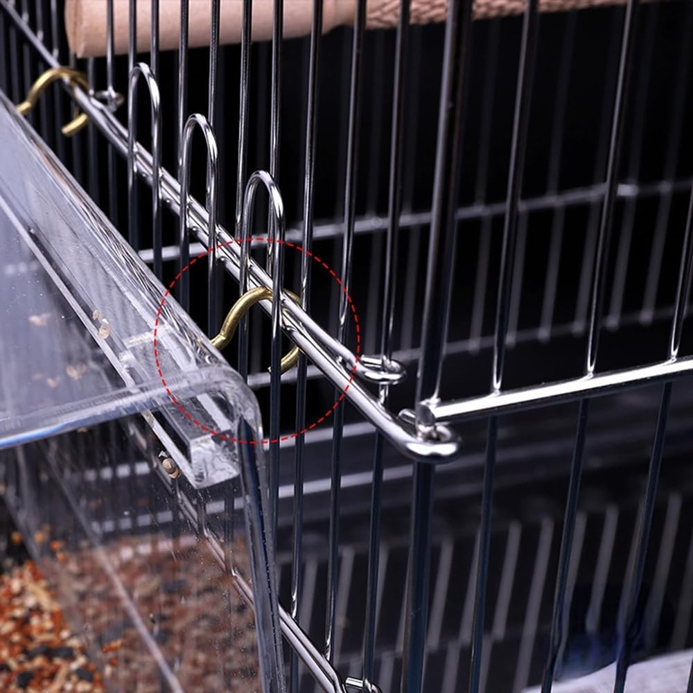 Acrylic Automatic Parrot Feeder, Bird Feeder,Pet Feeder Seed Food Container,Cage Accessories for Small Birds like Parakeet, Canary, Cockatiel image number 4