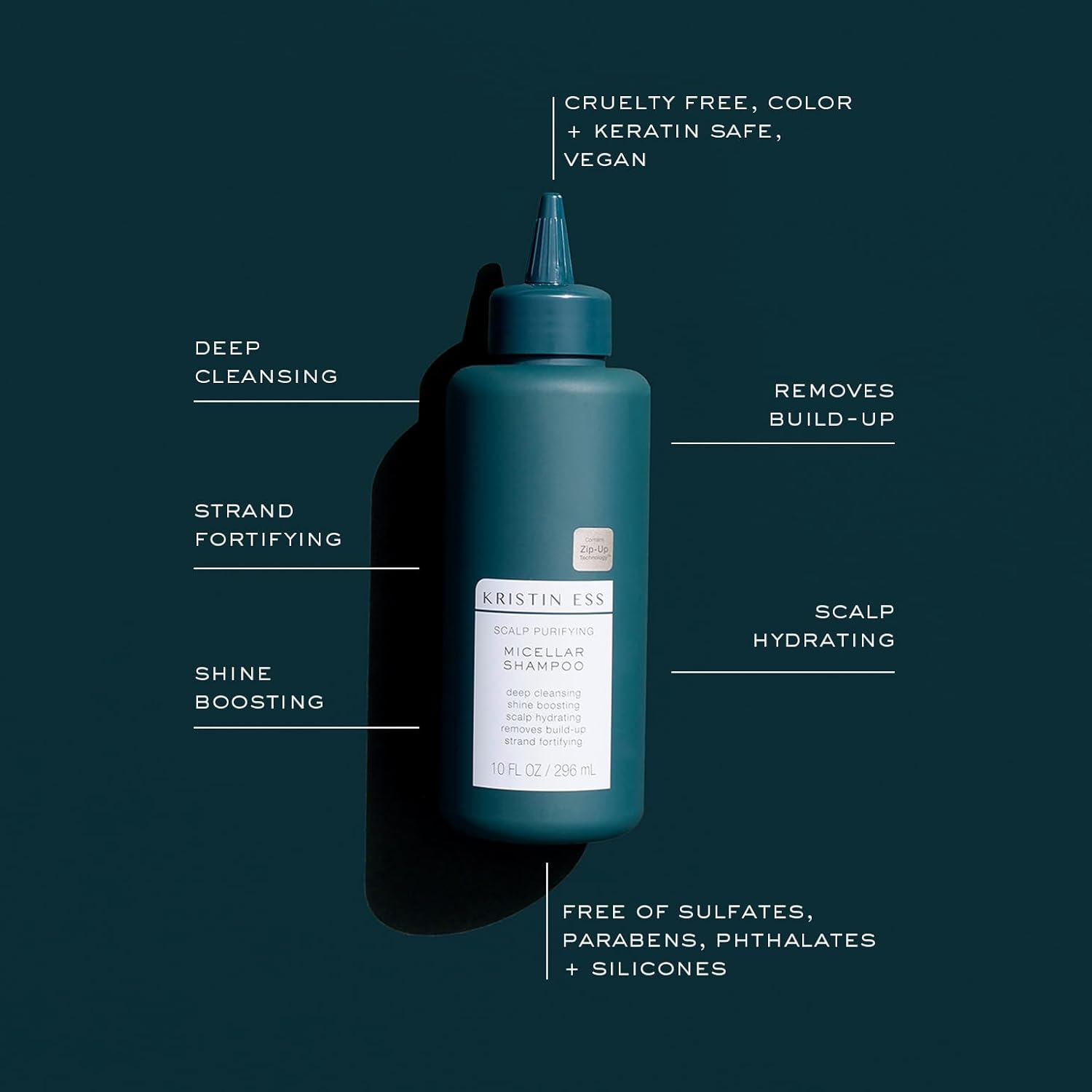 Kristin Ess Scalp Purifying Micellar Shampoo, 10 Fluid Ounces image number 3