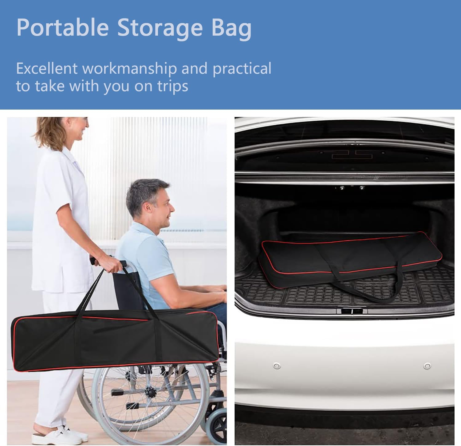 2PCS Telescopic Wheelchair Ramp 98.5-183Cm, Gardhom Adjustable Portable Aluminum Non-Slip Telescopic Ramp with 272KG Store Capacity for Stairs Obstacles House Steps in Textile Bag image number 4