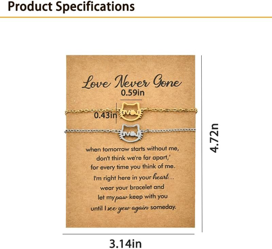 Cat Lady Gifts for Women Girl Cat Lover Gifts Bracelet Cat Mom Christmas Birthday Gift Cat Person People Cat Owner Gift Idea - Cat Dog Bracelet image number 3